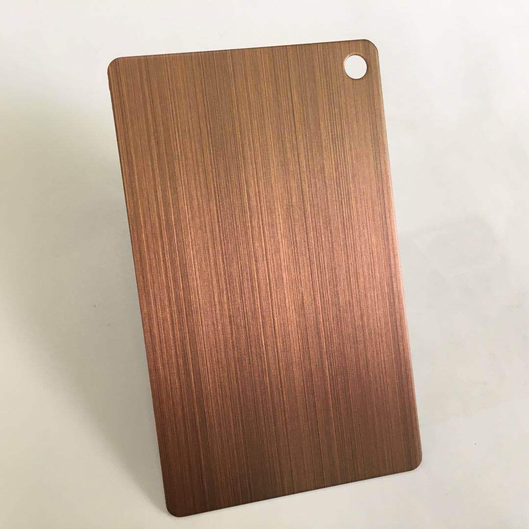 广州仿真铜不锈钢装饰板 表面真铜发黑做旧处理 餐厅装修吊顶板材