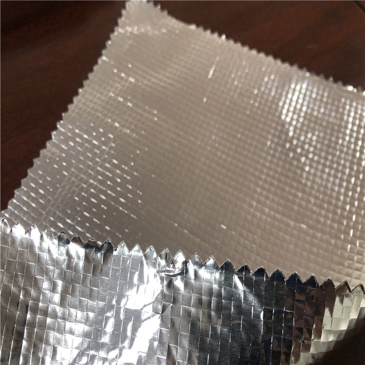 厂家供应复合淋膜编织布铝箔膜双面 隔热膜保温房屋顶设备隔铝箔