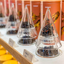 新中式茶样展示器具茶叶收纳分类瓶茶叶样展示区闻茶器玻璃储物罐