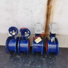 d941w-1c法兰通风蝶阀 DN300调节型烟道排放阀 4-20mA控制流量