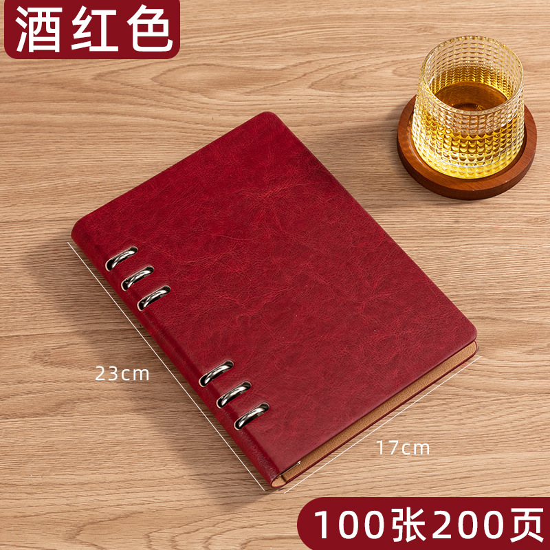 Factory Wholesale A5 Loose-Leaf Notebook B5 Business Meeting Hollow Notepad A4 Replaceable Inner Core Loose Spiral Notebook