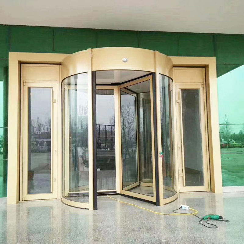 厂家供应三翼四翼电动旋转门 商铺商场酒店宾馆自动感应防夹门