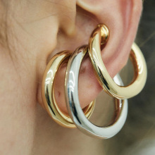 Fashion Ear Cuff Clip on Earrings NO Piercing Gold Color跨境