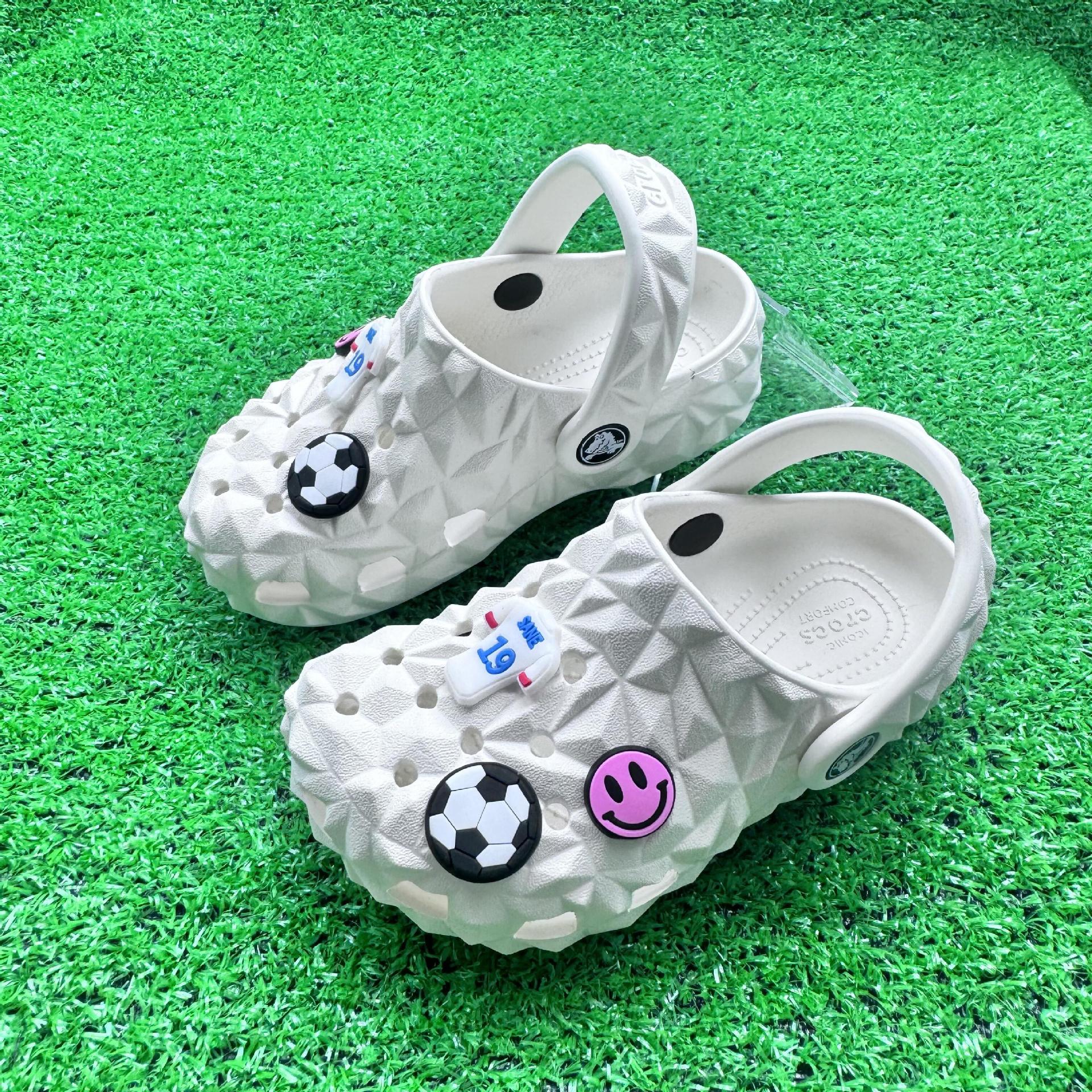 cross儿童榴莲洞洞鞋夏季男童凉鞋中大童沙滩鞋防滑亲子凉鞋拖鞋