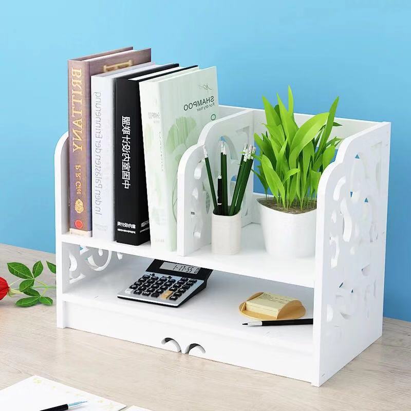 Simple Desktop Bookshelf Office File Storage Rack Household Book Storage Rack Student Textbook Organizing Rack Bookcase