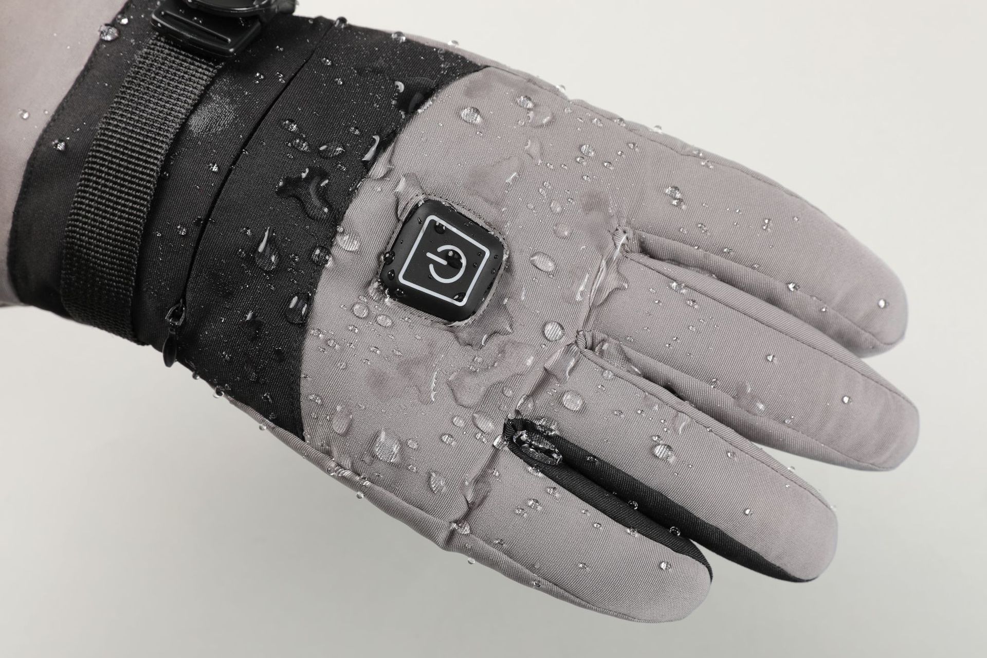 电加热发热手套女骑车 冬季保暖三挡控温加绒加厚手套