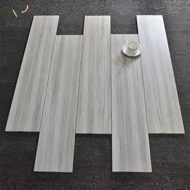 浅灰色北欧风木纹砖房间卧室地砖200x1000哑光直边仿木地板瓷砖