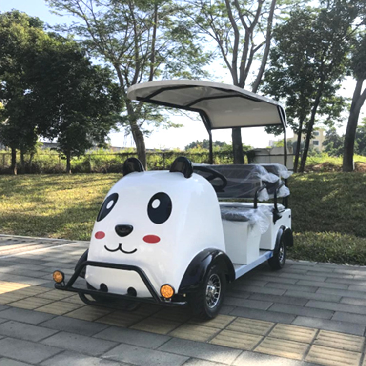 景区公园自驾游观光车熊猫电动代步车酒店球场接送四轮旅游观光车