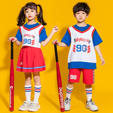 儿 童运动会服装男女 童啦啦队演出服幼儿园小学生团体表演服批发