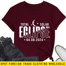 欧美气质女士T恤total solar eclipse百搭潮流短袖eBay现货上衣