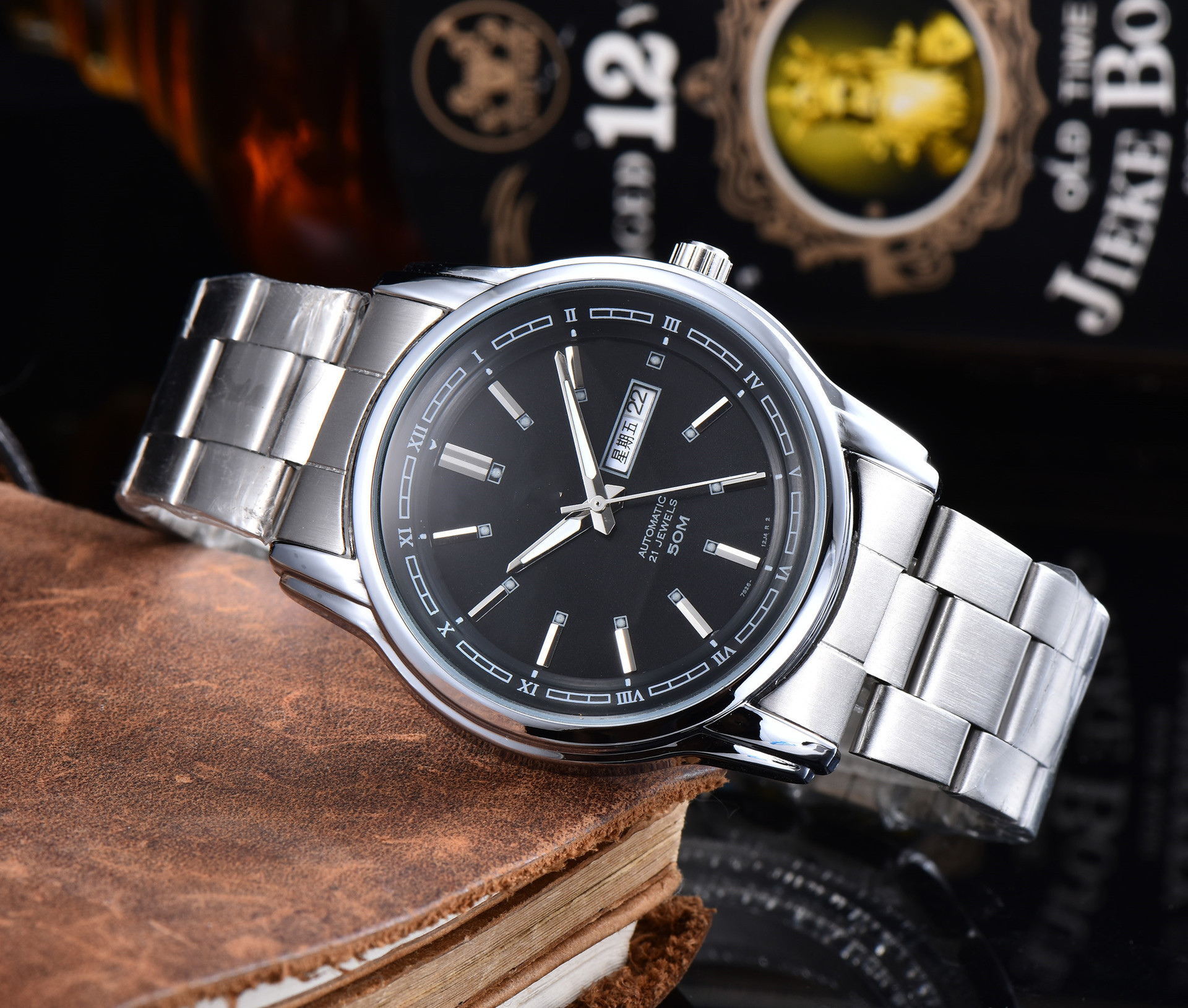 (多可优惠)2023外贸商品男士精手表 厂家批发 一件代发石英腕表