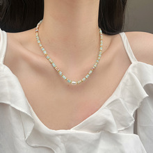 新中式复古冷淡风彩色串珠饰品小众设计个性百搭高级感手链项链女