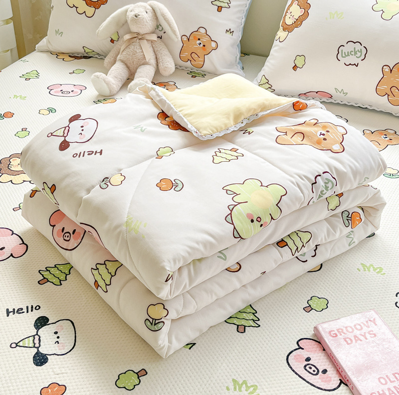 Washed Cotton Summer Quilt Airable Cover Summer Blanket Wholesale Summer Double Duvet Duvet Insert Children's Summer Quilt Summer Quilt Single Machine Washable