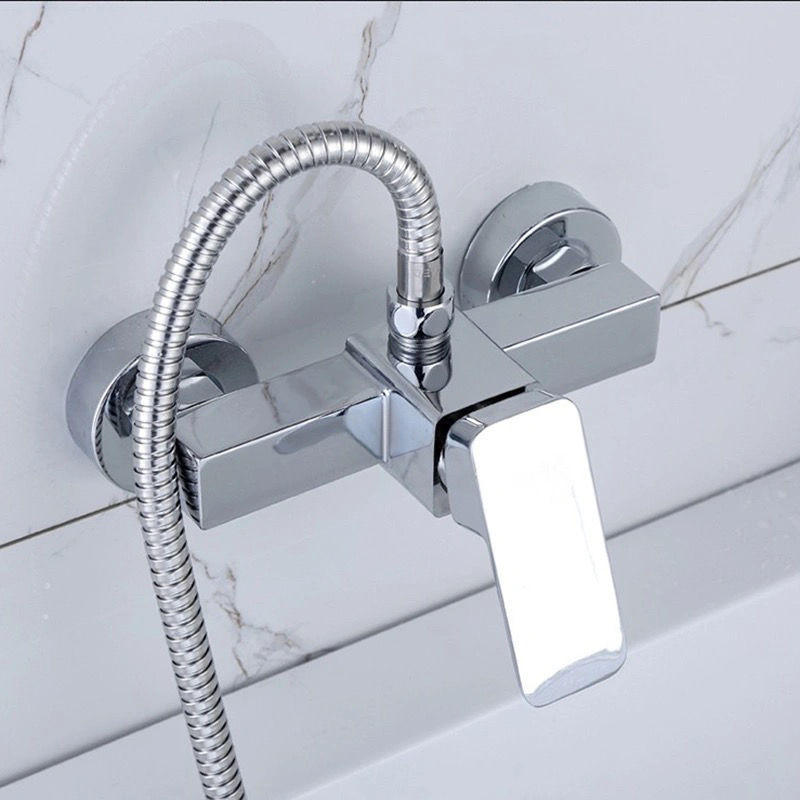 四方淋浴龙头冷热浴室暗装明装热水器单简易花洒龙头混水阀套装