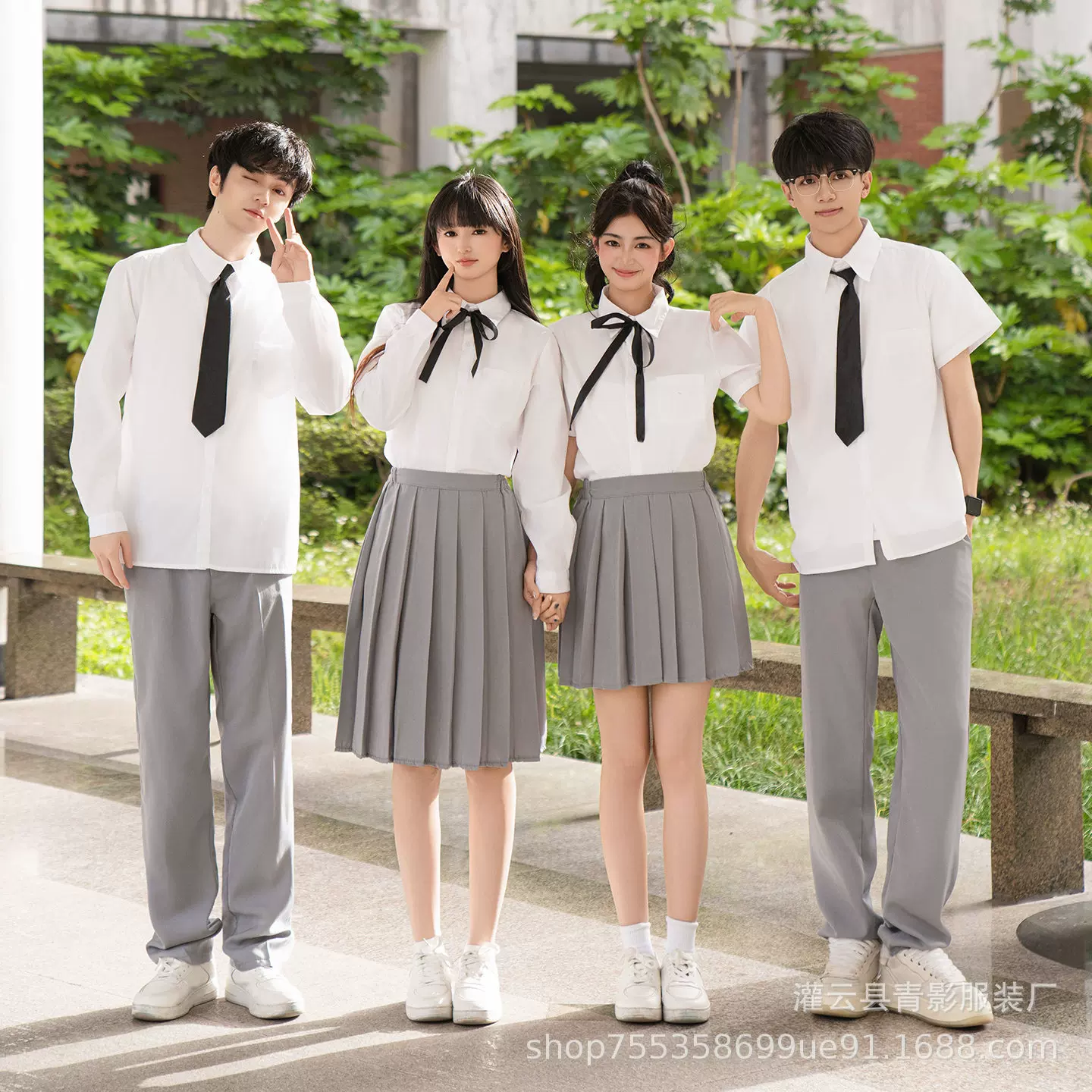 毕业班服学院风套装运动会高中初中学生合唱团诗歌演讲朗诵演出服