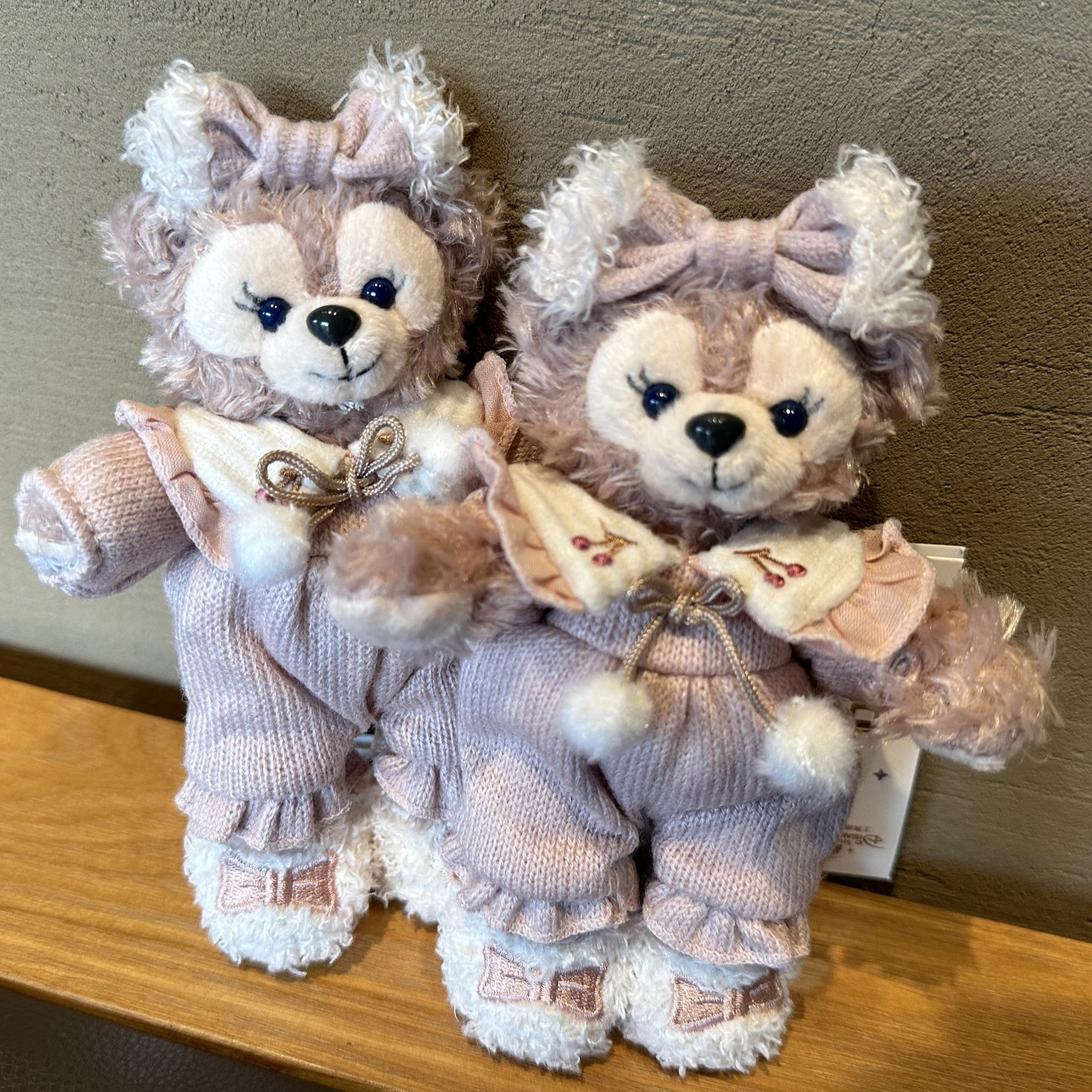 雪莉玫懒懒在一起上海迪士尼懒懒玫玫挂件可爱小熊毛绒玩偶钥匙圈