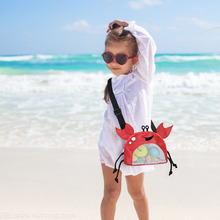 新款小恐龙儿童沙滩袋 沙滩贝壳袋 海滩戏水玩沙收纳袋洗澡玩具
