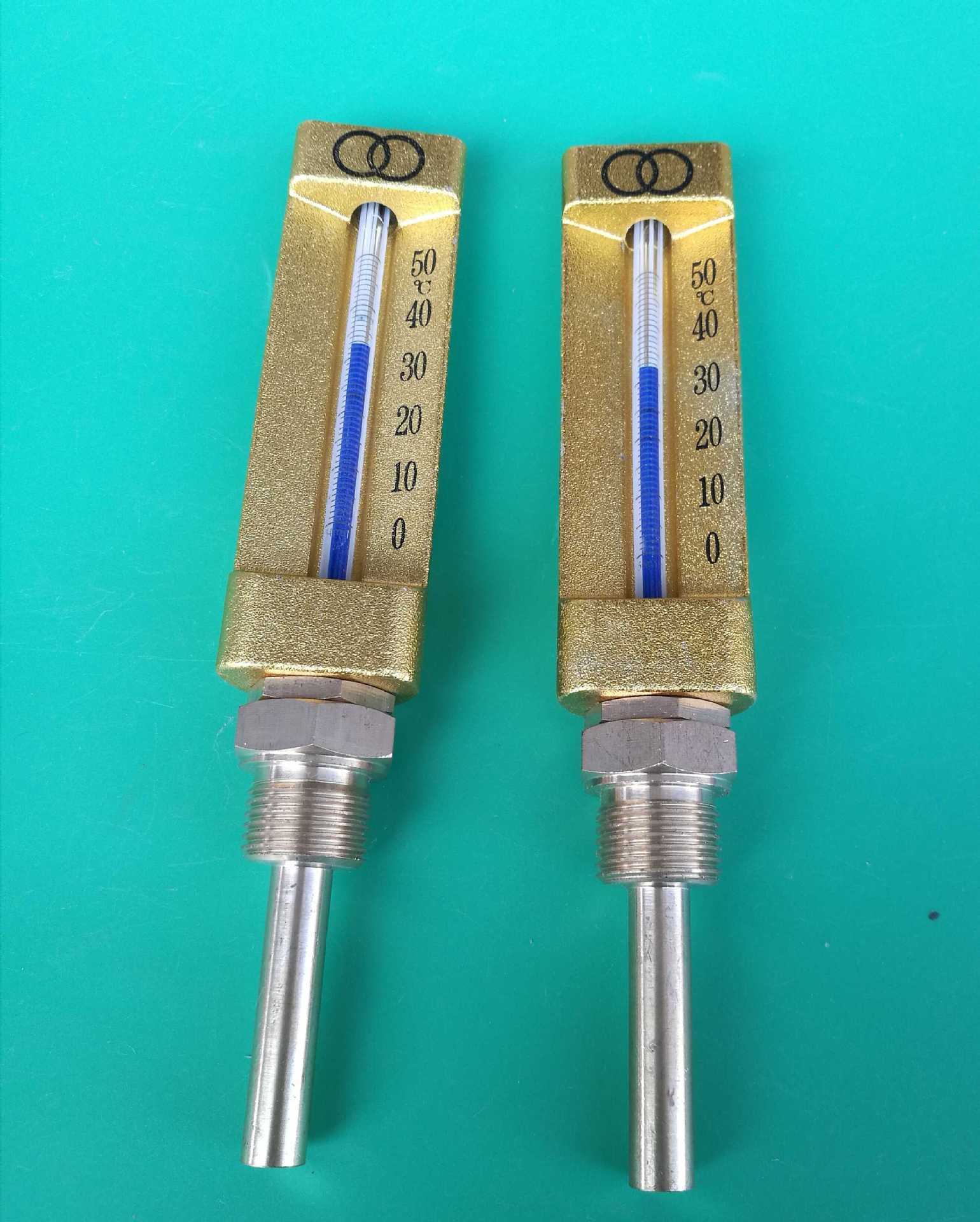 船用温度计050管道用温度计空调温度计v型金属套4分温度计