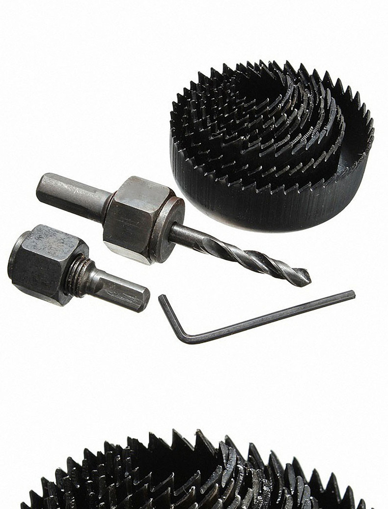 11pcs木工开孔器19-64mm五金工具套装石膏板吊顶灯天花板打眼孔锯