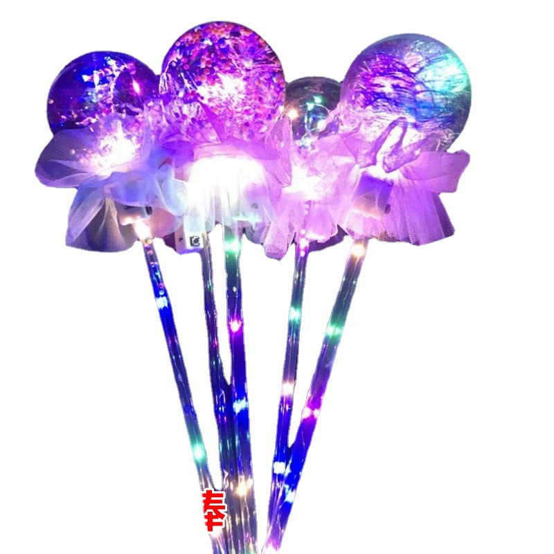 New Flash Magic Wand Glow Stick Children's Luminous Toys Stall Bounce Ball Star Sky Ball Cartoon Magic Wand