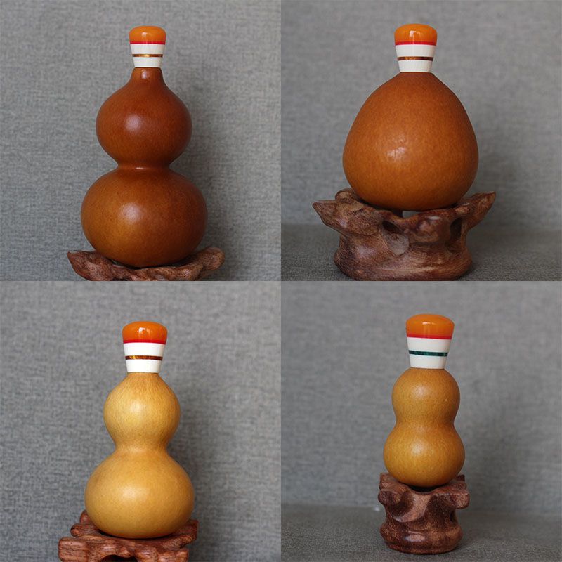 文玩小葫芦龙头镶嵌配件盖口把件天然葫芦头嘴镶口盖接口塞子大全