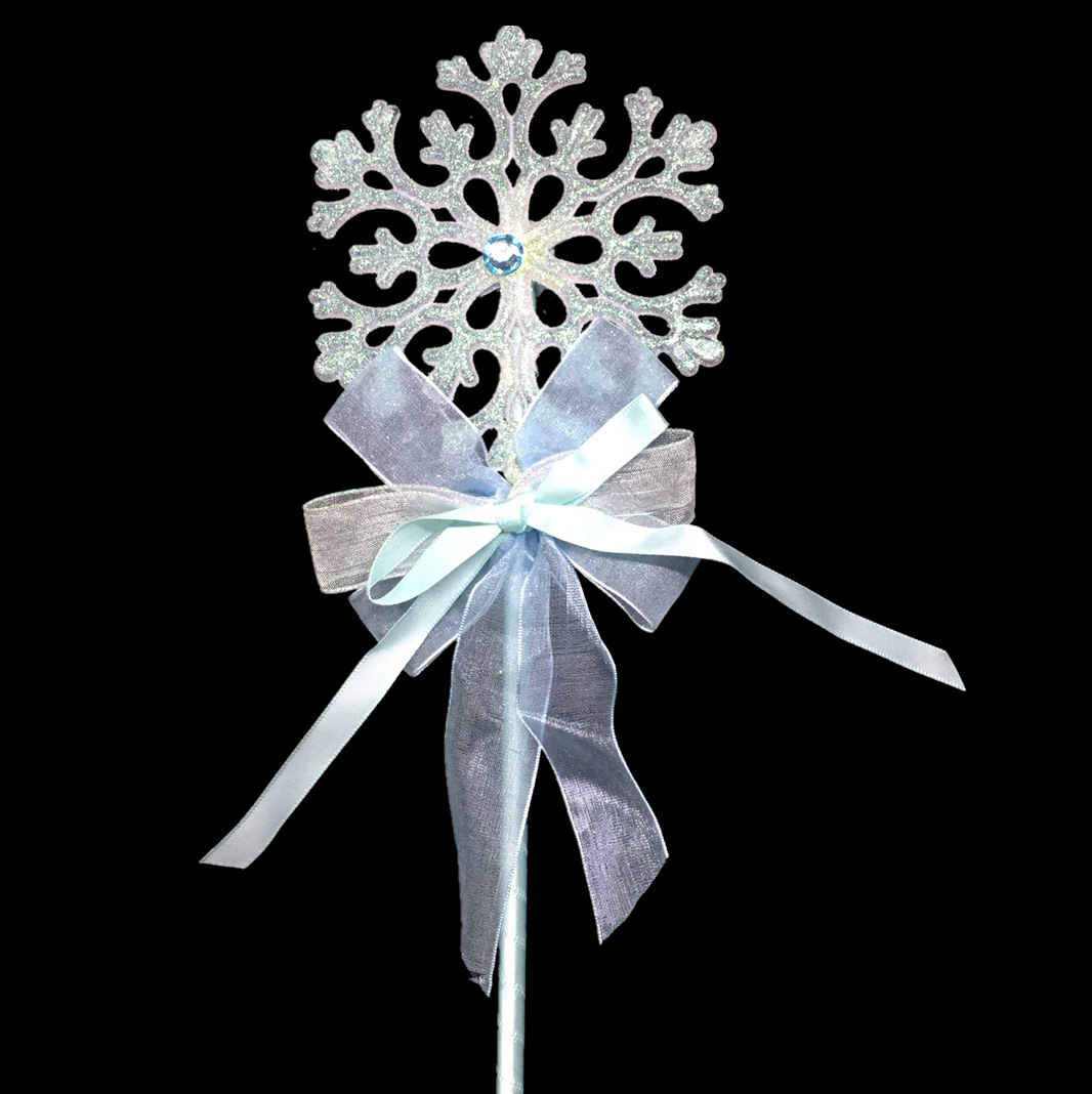 新款雪花仙女棒冰雪奇缘魔法棒万圣节舞会派对雪花仙女棒儿童饰品