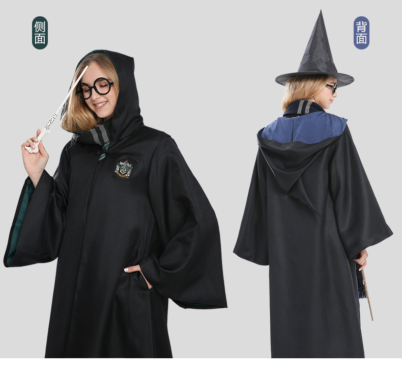 哈利波特袍子巫师袍影城魔法袍斗篷披风成人儿童cosplay服装批发