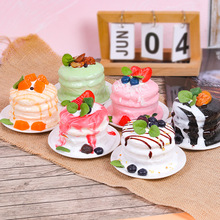 仿真舒芙蕾蛋糕甜品模型假面包蛋糕水果点心展示食物拍摄道具