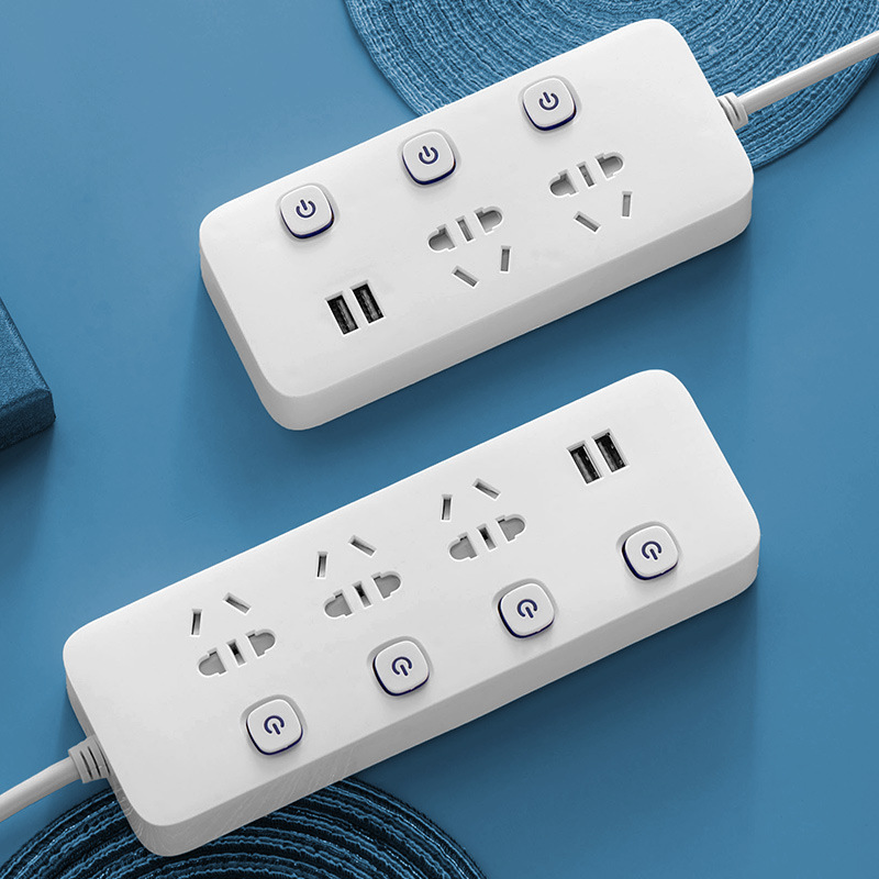 多功能家用插排插座面板多孔转换器电拖接线板带长线多用电源插板