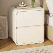 床头柜轻奢高级感小型实木床边柜简约现代奶油风创意卧室储物柜子