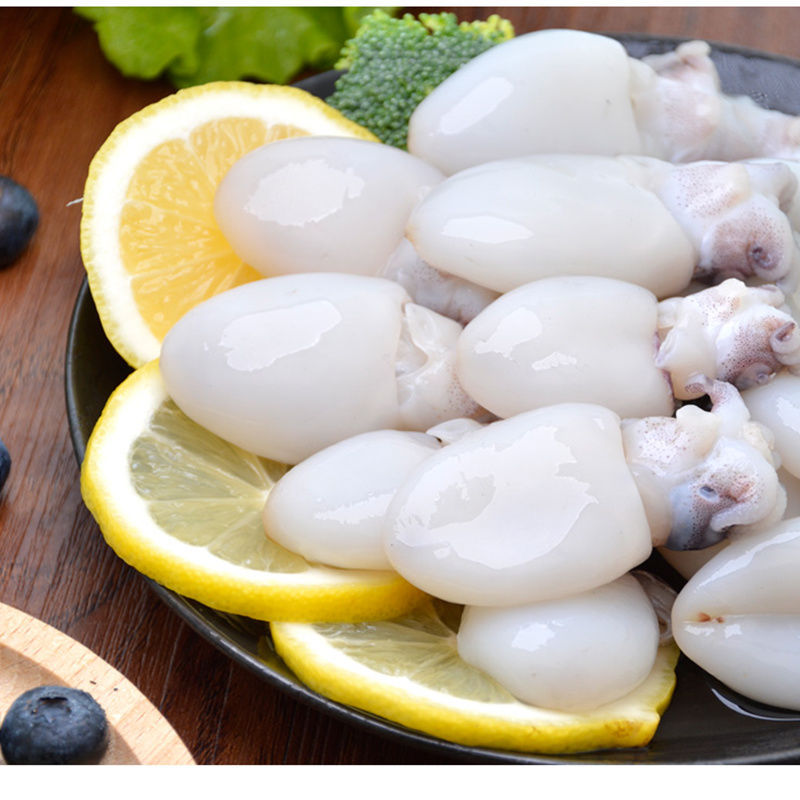 小墨鱼新鲜速冻海鲜鲜活乌贼鱼墨斗鱼目鱼墨鱼仔带墨汁海鲜青岛友渔