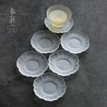 手作玻璃玻璃茶杯垫隔热垫耐热防烫蒙沙家用杯托茶道配件