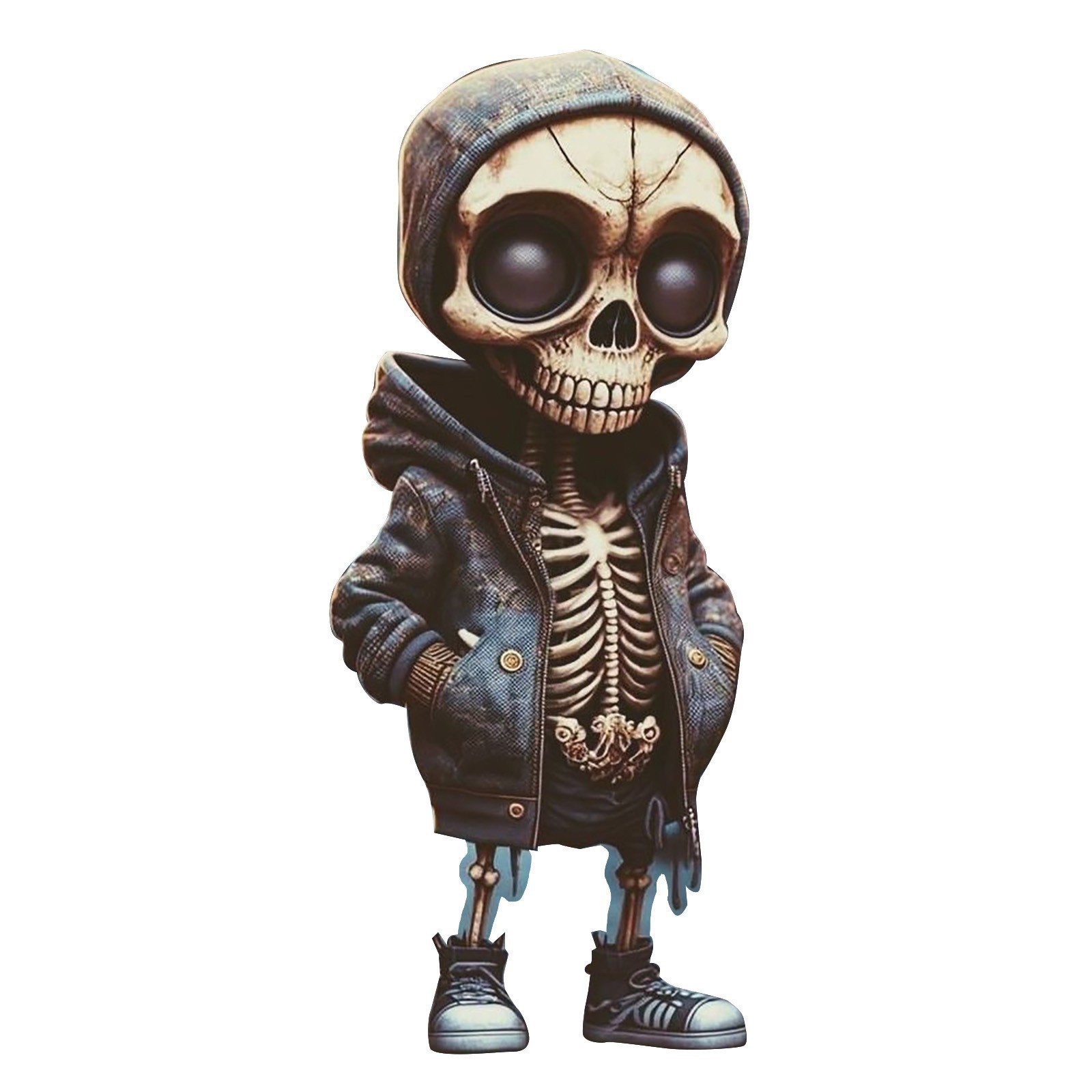 Cross-Border Amazon Acrylic Material Halloween Skull Doll Alien Sweater Ghost Festival Decorative Skeleton Pendant