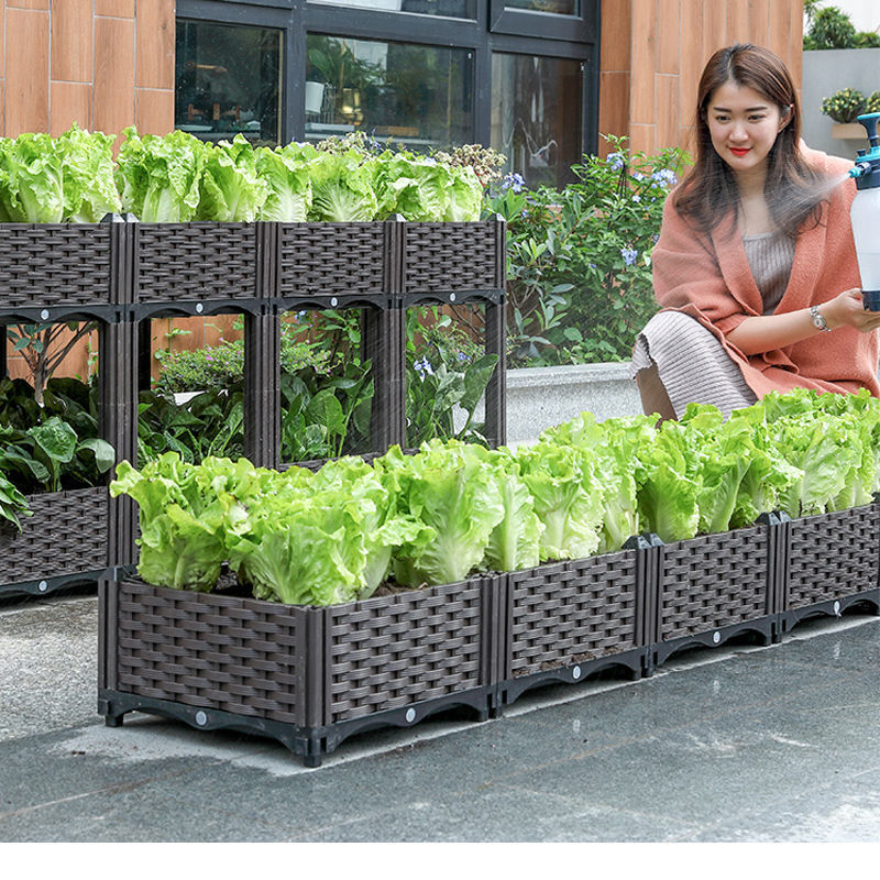 阳台种植箱蔬菜种植箱种菜箱家庭阳台种菜盆楼顶特大加厚花箱花盆