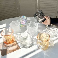 扭扭纹玻璃杯韩式简约高颜值喝水杯异形家用情侣办公创意礼品杯子