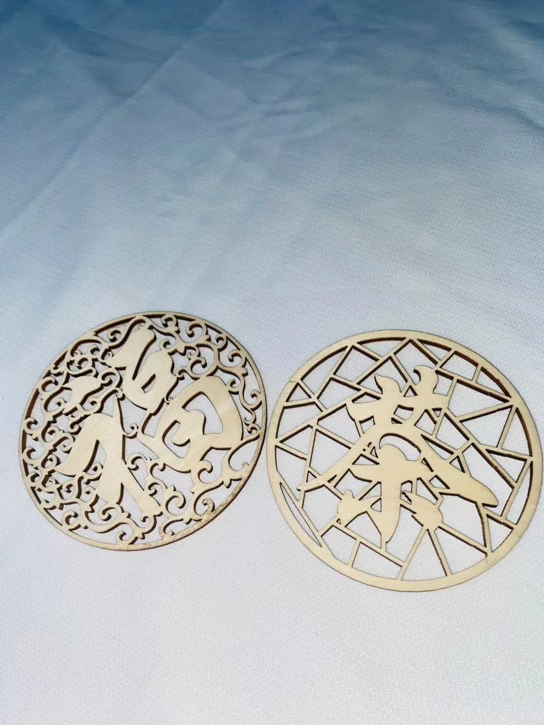 diy木质镂空祝福文字挂牌吉祥文字雕刻木片装饰挂件厂家供应批发