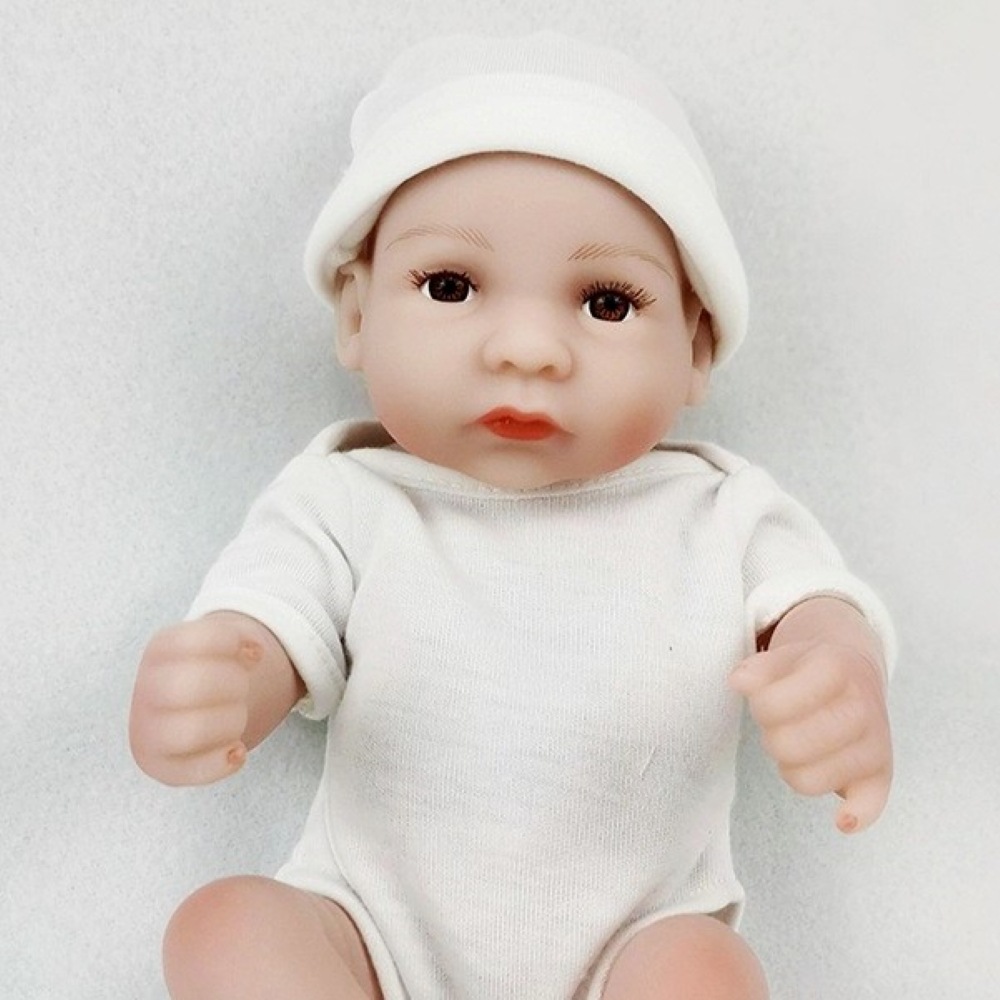 10寸仿真婴儿reborn babay doll 早教宝宝儿童生日礼物全塑搪胶娃