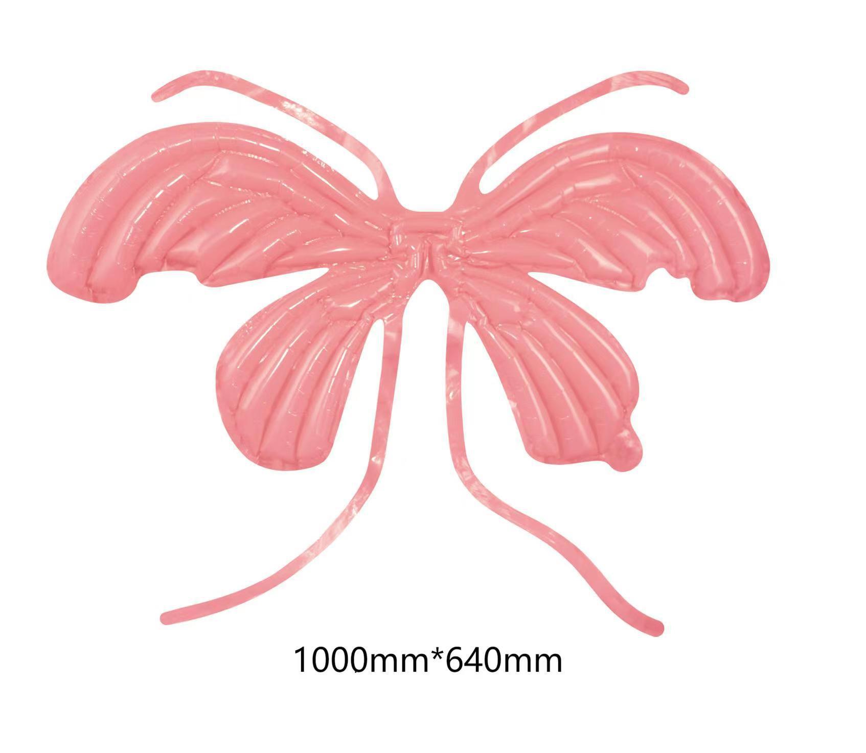 Stall New Light-Emitting Butterfly Wings Inflatable Cute Decoration with Light Party Birthday Performance Luminous Aluminum Film Balloon