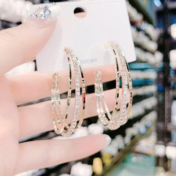 圆圈耳环耳圈2021新款银针韩国气质网红个性夸张圈圈耳饰-阿里巴巴