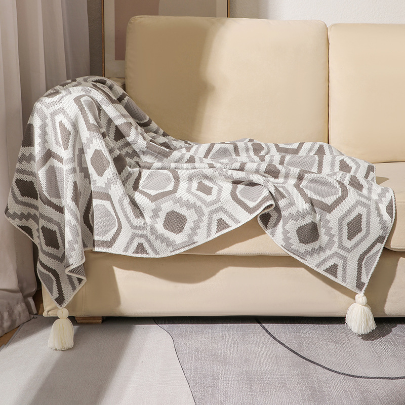 Bohemian Blanket Sofa Blanket Air Conditioning Blanket Knitted Nap Class a Blanket Bed Blanket Blanket Nap Blanket