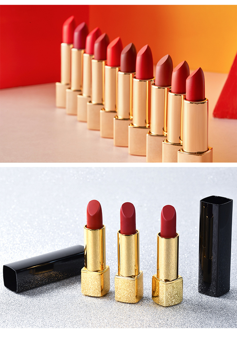 雾面哑光口红 不沾杯唇釉 彩妆套装亮光保湿滋润唇膏裸色口红批发