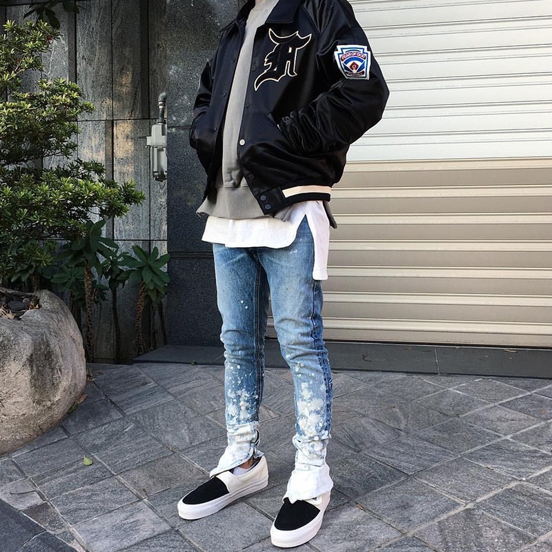 2021欧美潮牌fog第五季袖章徽章高街教练夹克棒球服外套男女同款