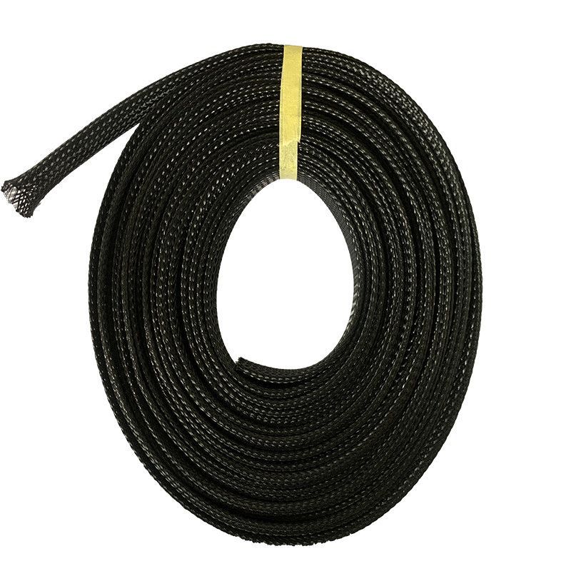 黄腊管阻燃尼龙编织网管pet伸缩网套电脑机箱电线避震蛇皮管10米