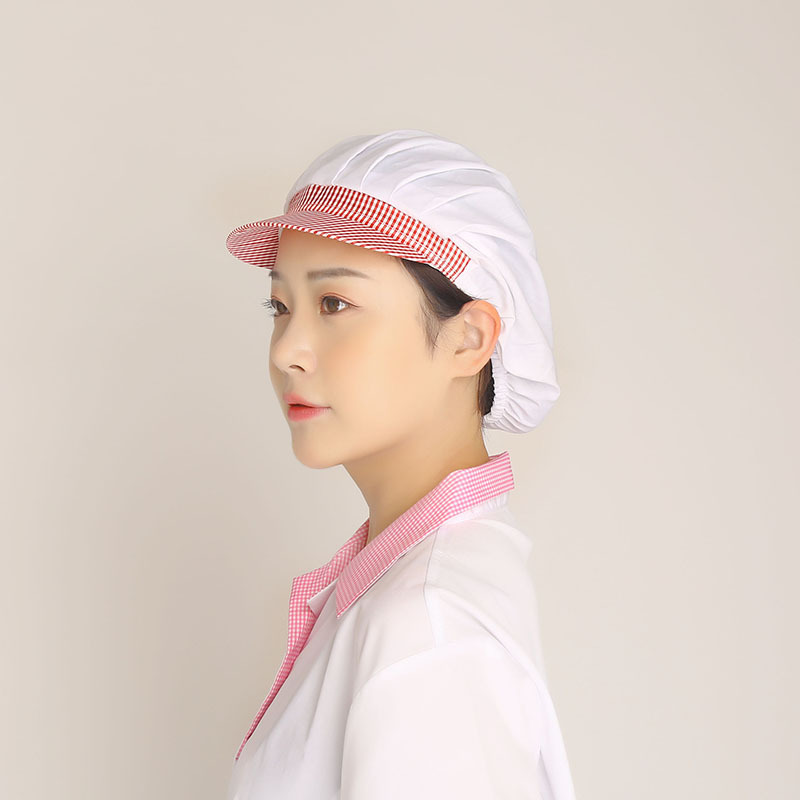 Food Factory Work Cap Summer Women's Breathable Net Cap Dust-Proof Workshop Anti-Hair Loss Dining Kitchen Chef Cap Peaked Cap