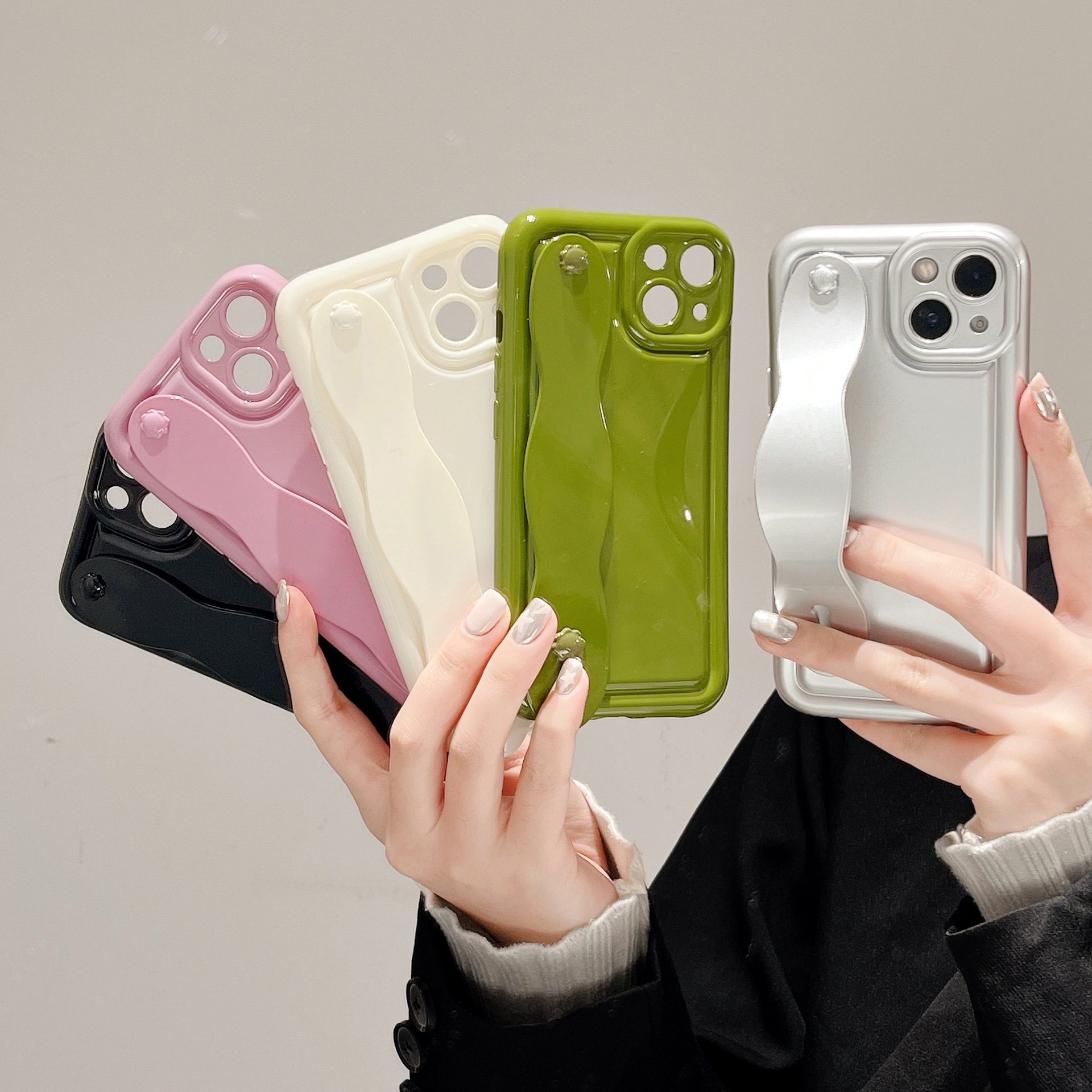 适用红米k60手机壳小米13纯色烤漆note12防摔全包手环k50保护套