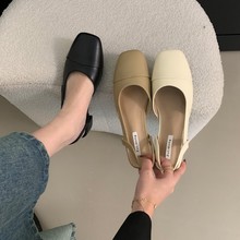 包头凉鞋女夏季外穿法式晚风气质温柔仙女配裙子粗跟奶奶后空单鞋