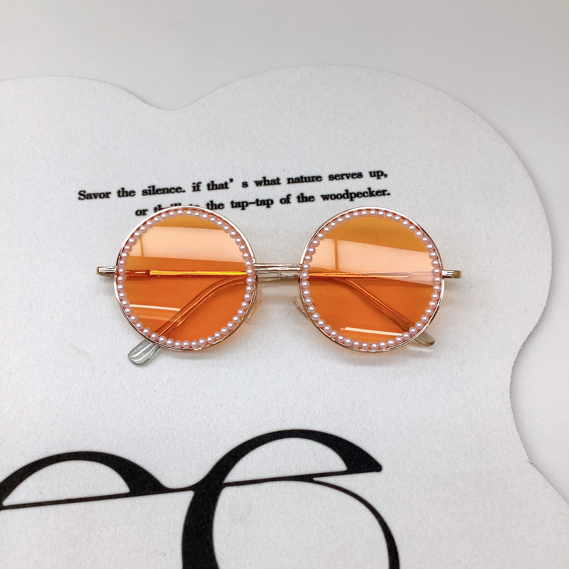 Retro Children's Sunglasses Baby Cute Sun-Proof Sunglasses round Frame Personality Boys and Girls Sunglasses Fashion