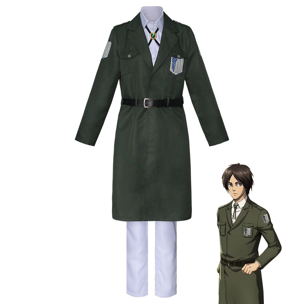 进击的巨人第四季风衣绿巨人调查兵团团服cosplay服军绿色大衣
