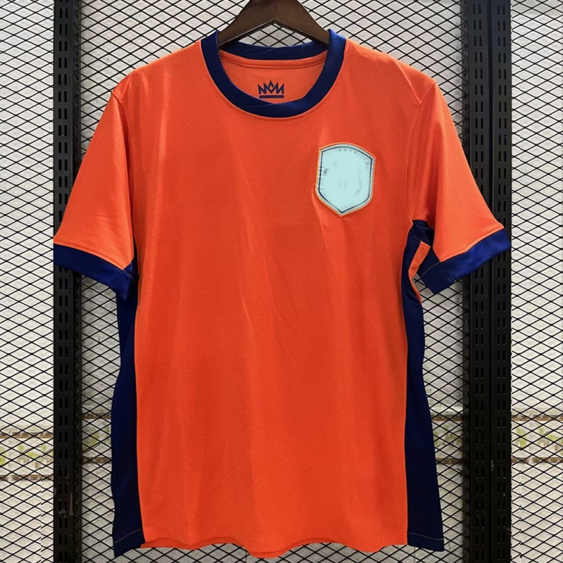 2425荷兰主场球衣短袖成人足球服泰版橙色比赛服单件一件代发