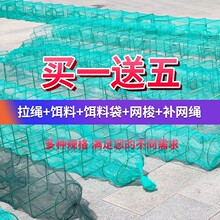 虾笼渔网加厚龙虾鱼网抓河虾黄鳝泥鳅鱼网笼专用折叠捕鱼小龙虾笼